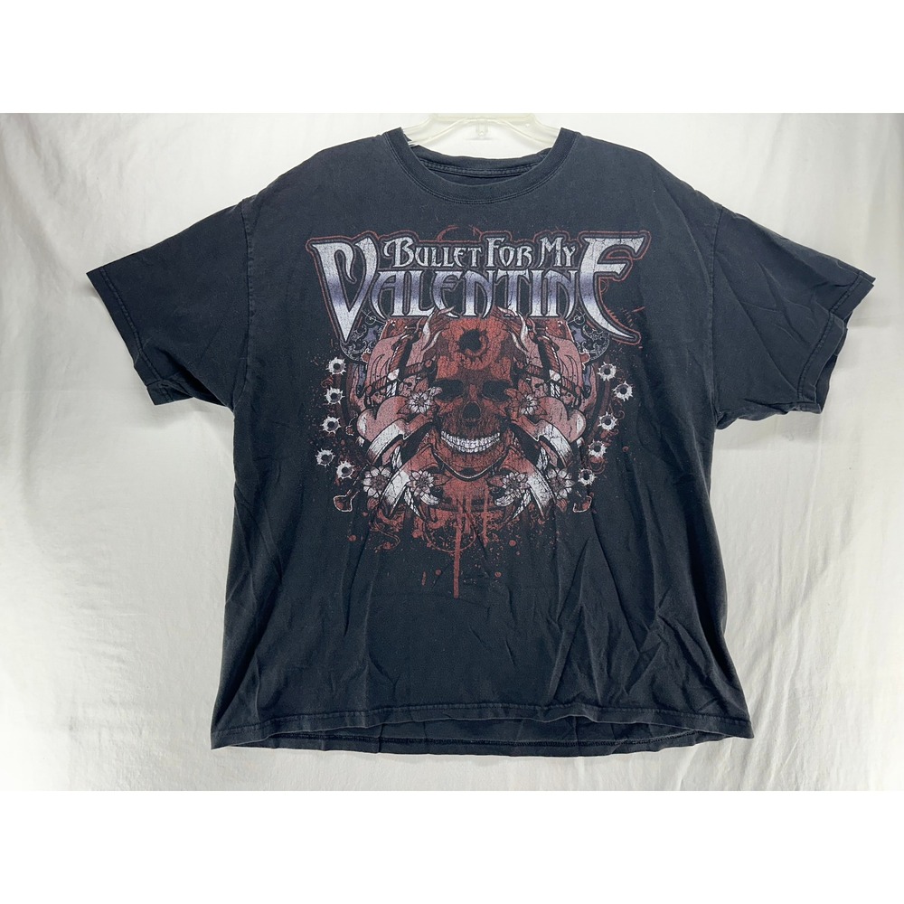 Bullet For My Valentine Vintage Band T-Shirt Mens XL Black Hanes Skull Graphic